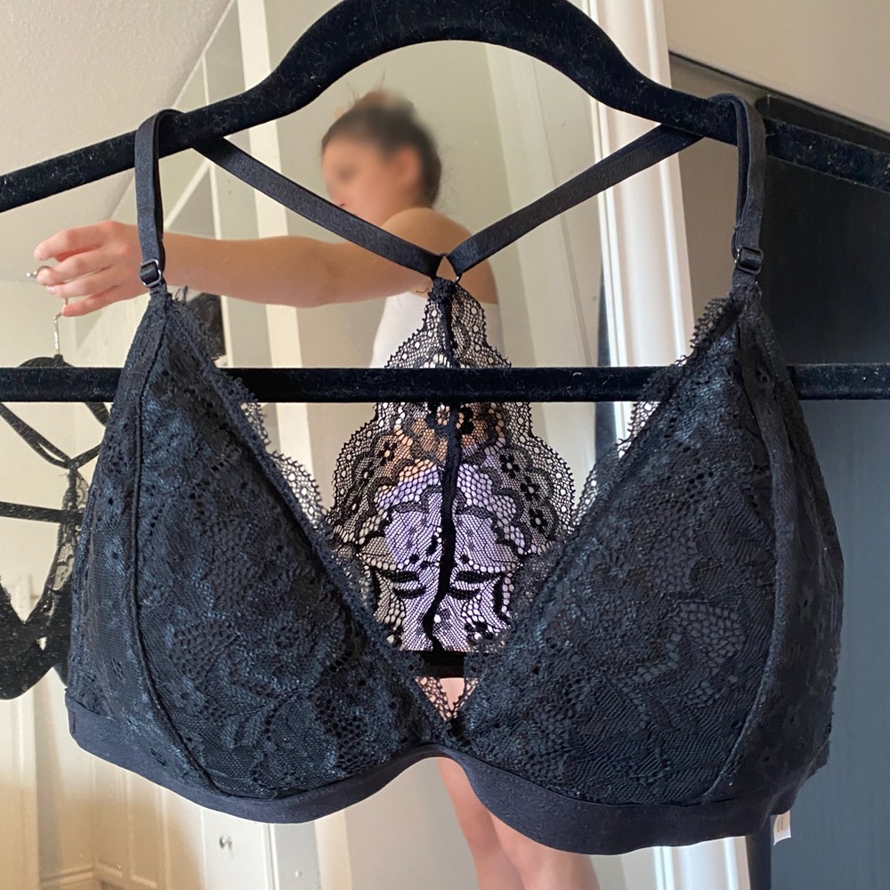 Black lace bralette